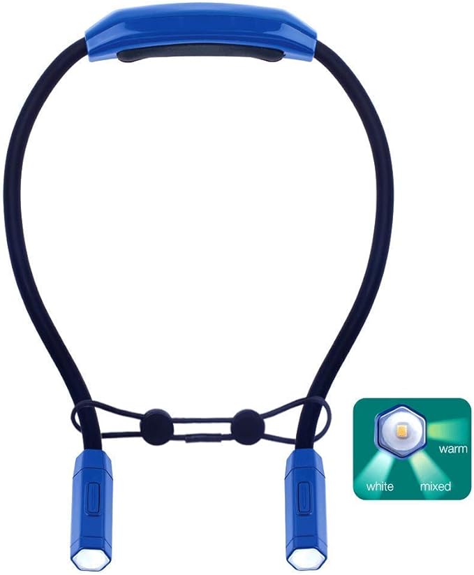 Vekkia Rechargeable Neck Book Light Hug LED Reading Lights with 3