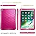 Fintie iPad 9.7 2018 2017 / iPad Air 2 / iPad Air Case - [Honey Comb Series] Light Weight Anti Slip Kids Friendly Shock Proof Silicone Protective Cover for iPad 6th / 5th Gen, iPad Air 1 2, Magenta