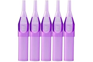 ITATOO® 7RT Purple Plastic Disposable Tattoo Tips, 100pcs, For 1207RL, 1207RS Tattoo Needles