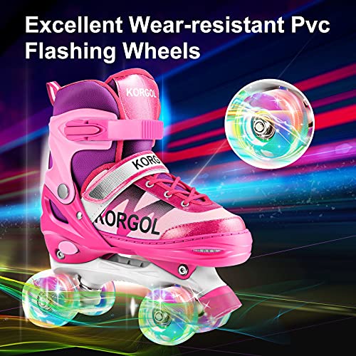 Likein Adjustable Roller Skates for Girls and Boys, Kids Roller Skates
