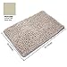 Vdomus Soft Plush Microfiber Bathroom Rug Extra Absorbent Bath Mat - Non-Slip Shaggy Floor Mat - Machine-Washable Bath Runner - Ideal for Shower and Bath (Beige, 32'' x 20'')