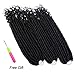 Gx Beauty 3Pcs/Lot Straight and Curly Faux Locs Goddess Locs Crochet Hair 16Inch Synthetic Crochet Braiding Hair Extensions 24Roots/Pcs(#1B)