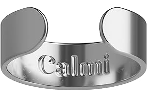 CALMI - Magnetic Wellness Ring 18K Gold Plated with Adjustable Stainless Steel Design | Wearable Magnetic Field Accessory for General Wellbeing | Unisex (Silver)