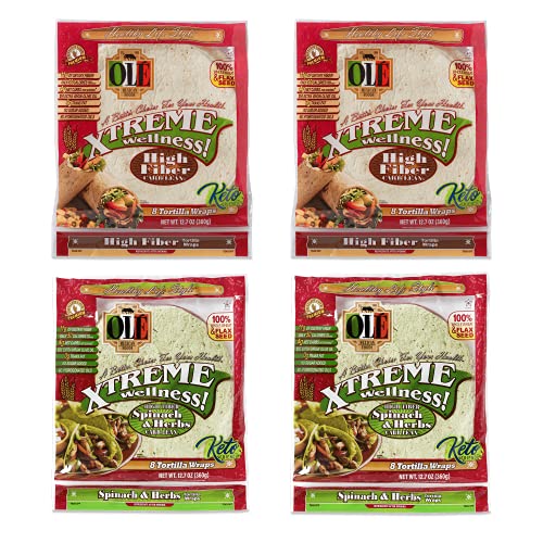 Olé Xtreme Wellness® Variety Flavors 8" Flour Tortillas Low Carb