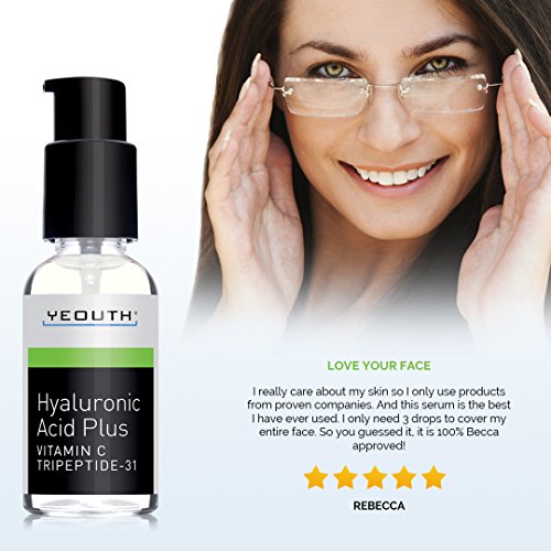 YEOUTH Hyaluronic Acid Plus Vitamin C Serum for Face, AntiAging Serum