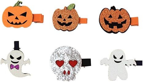 Amazon Co Jp Marschao 6個 ハロウィーンパーティーバレッタ かわいいフェルトゴーストヘアクリップ パンプキンヘアピン ハロウィン コスチュームパーティースタイリングヘアクリップバレッタ 素敵な装飾の帽子 ハロウィンヘアアクセサリー 子供向けギフト ホーム キッチン