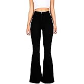 Skirt BL High Waisted Bell Bottom Jeans for Women Black Flare Retro Bootcut Stretch Wide Leg Denim Pants
