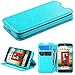 Asmyna MyJacket Wallet with Tray for LG MS323 Optimus L70 - Retail Packaging - Blue