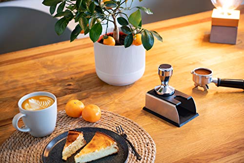 Kaffee Tamper 58mm mit Auflage für Siebträger - Edelstahl Barista Zubehör bestehend aus Tamper Station und Espresso… – Bild 3