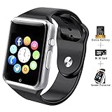 COSROLE Smart Sports Watch, Bluetooth V4.0 Smart Watch Sport Wireless Monitor Wristband with Sleep Monitoring Pedometer Call Message Reminder Anti Lost for Android Phones - Black