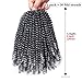 Aigemei Spring Twist Braiding Style, Fluffy Twist Hair, Nubian Twist Hair Black Color Hair Extension,one pack #1b/gray