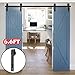 Artist Hand 6.6 FT Sliding Barn Door Track Rail for Double Door Hinged Style Sliding Track Hardware Kit-CLASSIC STRAP