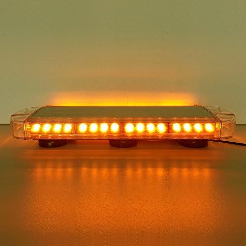 Szcafelimy 22 Inch 6 Groups Magnets 40 LED Amber Beacon Strobe Beacon LightBar Emergency Recovery LightBar Warning Flashing LightBar