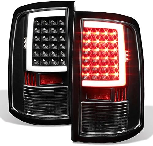 Amazon Com For 2009 2018 Dodge Ram 1500 10 18 2500 3500 Black Led Tube Tail Lights Lamps Pair Driver Passenger Side Automotive