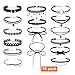 Black Choker Necklace Set,Hidreams Velvet Choker Necklaces Stretch Lace Gothic Tattoo for Women and Girls,16 PCS