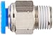MettleAir MTC 1/4-N01 Push to Connect Straight Male Fitting, 1/4