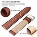 Fullmosa 18mm Leather Watch Band with Stainless Metal Clasp Compatible with Garmin Vivoactive 4S/Vivomove 3S/Active S/Venu 2S/Move 3S, Fossil gen 4/5,Brown+Rose Gold Buckle