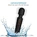 Cordless Wand Vibrator Massagers, Rechargeable Waterproof  Massager with Multi-mode for Body Therapeutic - Black