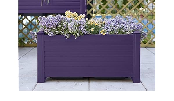 GREENLAND - Jardinera de 61 x 31,5 x 31,5 cm, color berenjena ...