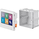 Monoprice Wall Mount Music Amplifier - 40 Watts, with Touch Screen Bluetooth 4.1, Line Level Aux, FM Radio, and Wireless IR Remote - Commercial Audio