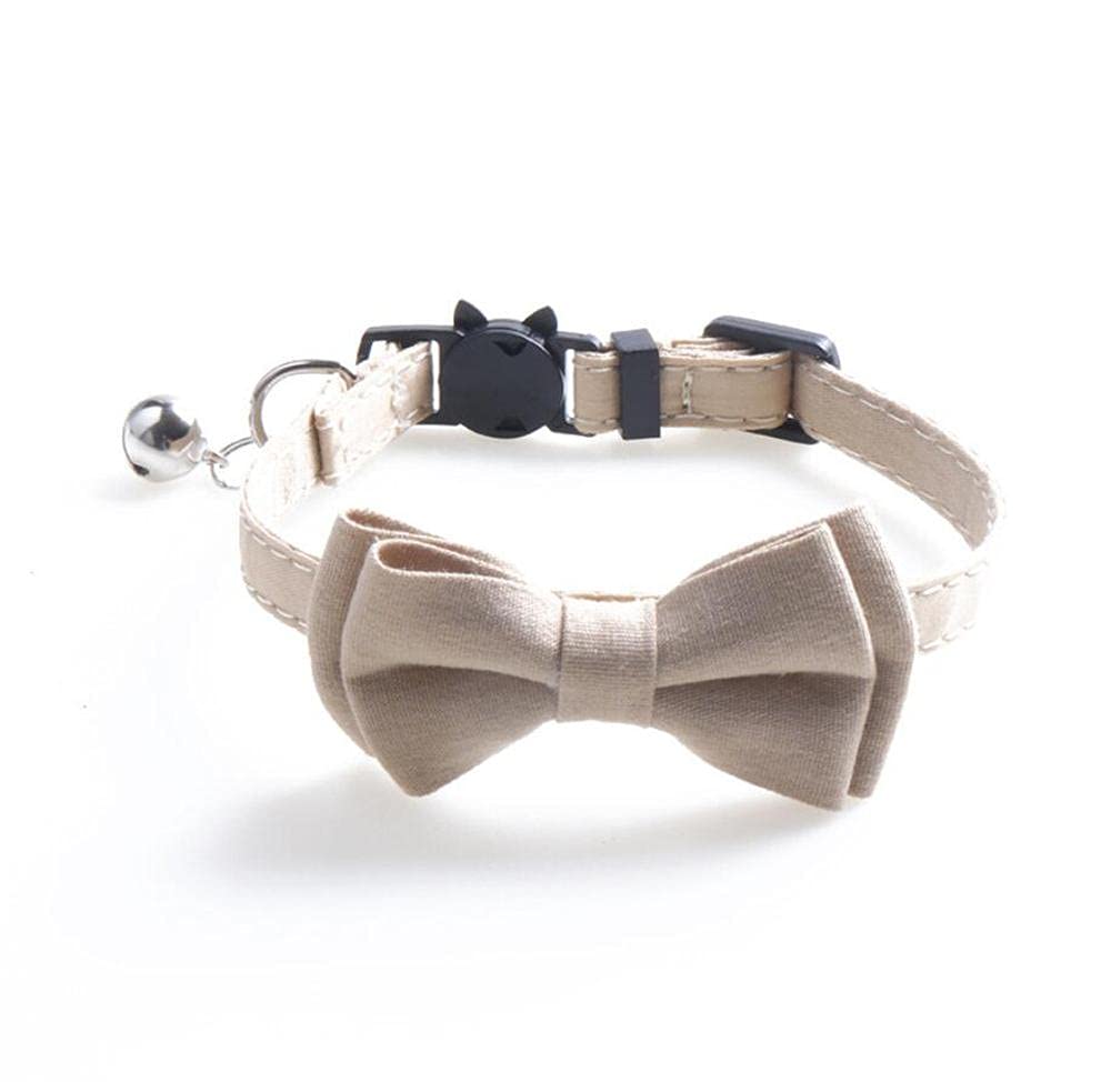 DUORUIMI Cat Collar with Bell Bow Tie Safety Quick Release Adjustable for Pets Kitten