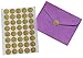 Royal Green Glitter Gold Circle Stickers 3/4 Diameter - Envelope Seals - 0.75 inch 19mm Rounds - 200 Pack