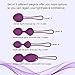 5 in 1 Kegel Balls for Women Tightening & Beginners,Set of 5 Ben Wa Balls Kegel Exercise Weights Products- Doctor Recommended for Bladder Control & Pelvic Floor Advanced Exercises(Purple)