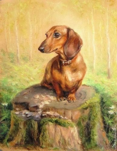 wiener dog paintings