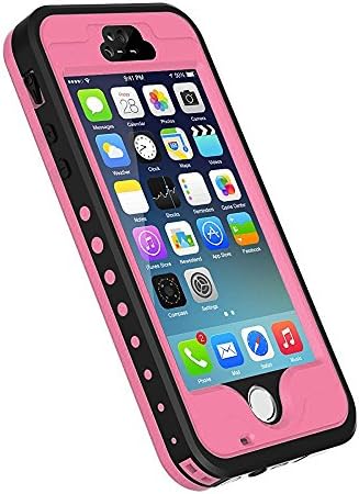 iPhone 5S/SE Case, Waterproof Dirtproof Shockproof Durable Hard Cover Case for Apple iPhone 5S, Fully Supports Finger Print Function for 5S -Pink