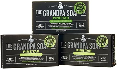 Grandpa Soap Co. Pine Tar Soap 3 (4.25 oz) (120 g) Bar(S)