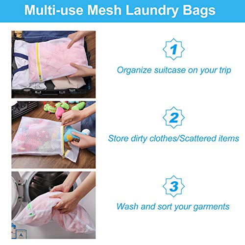 GOGOODA Mesh Laundry Bags, Delicates Washing Bags for Sweater Blouse