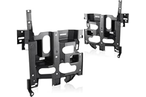 Auto Dynasty GM1221130 GM1221131 Factory Style Headlight Mount Brackets Compatible with Chevy Avalanche Silverado 1500 2500 3500 2003-2007, Driver and Passenger Side (Bare Black)