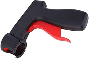 Generic Spray Can Ergonomic Design Grip Actuator Aerosol Handle for Paint Applicable to Plastic Spray Cans Black + Red