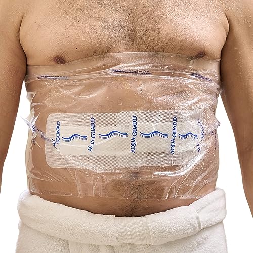 TIDI 50013-PKG AquaGuard Sheet – 12” x 24” – (Area of Coverage: 9.75” x 22”) – Shower Protection Sheet – Self-Adhesive Moisture Barrier – Wound Cover for Showering – 7 Sheets – Home Medical Supplies