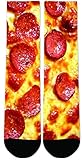 EliteDesignzz Men's Pepperoni Pizza Custom Crew Socks