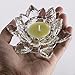 OwnMy 4.5 Inch Crystal Lotus Candle Tealight Holder, Glass Candle Lamps Holder Night Light Candlestick with Gift Box for Altar windowsill Home Decor Christmas Wedding Party (4.5 Inch Clear)
