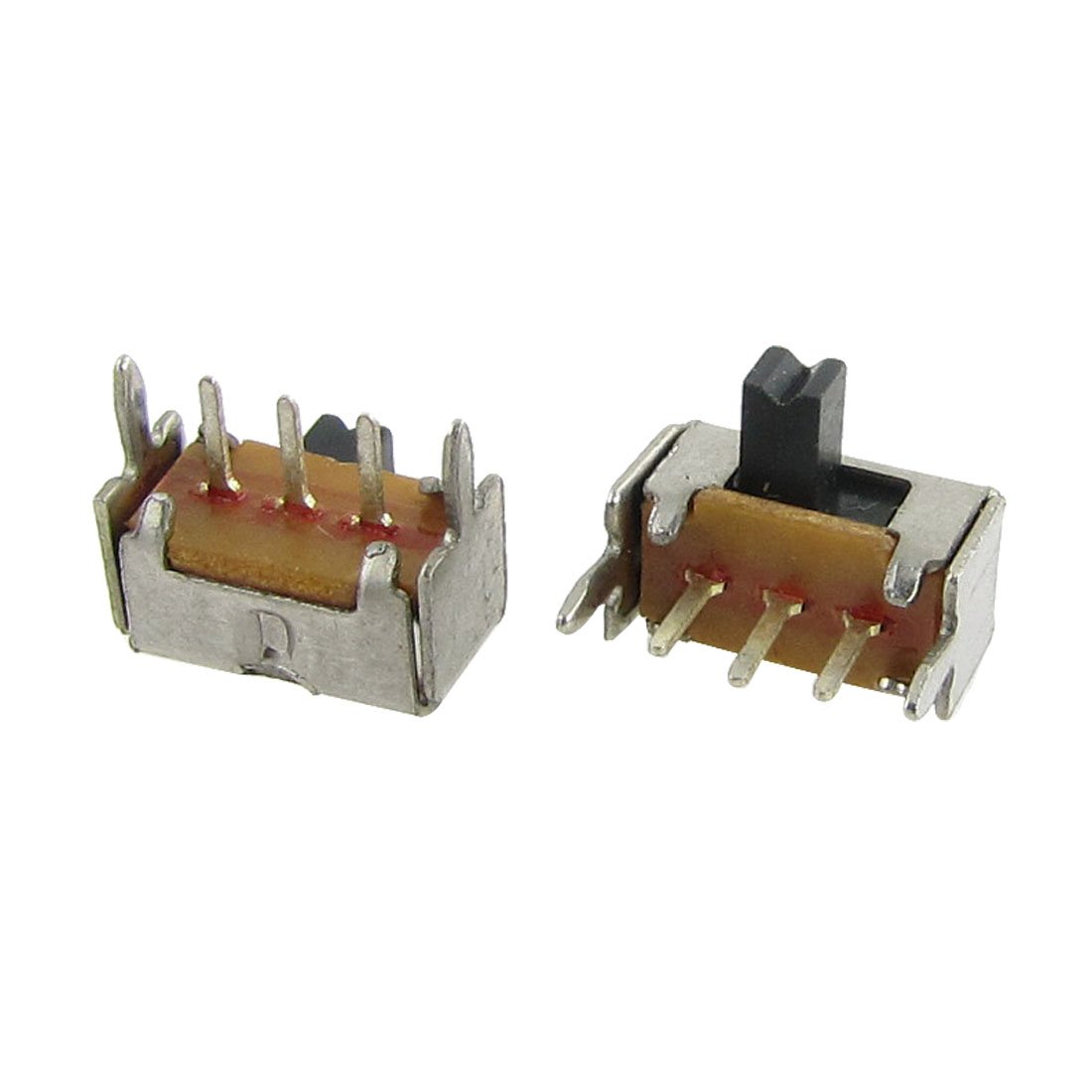 Sourcingmap 50 Pcs ON/ON 2 Position 3 Pin 1P2T SPDT Panel PCB Mini Slide Switch Right Angle