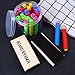 Ruisita 20 Pieces Plastic Chalk Holder Adjustable Colored Chalk Clip with Round Case and 2 Pack Chalkboard Erasers Blackboard Eraser for Home, Office and School, No Chalk