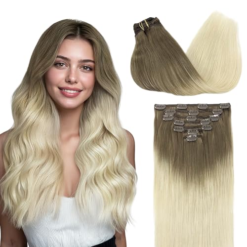 GOO Clip Hair Extensions Real Human Hair