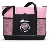 Nursing is a Work of Heart Personalized Embroidered Nurse, CNA, RN, LPN Tote Bag