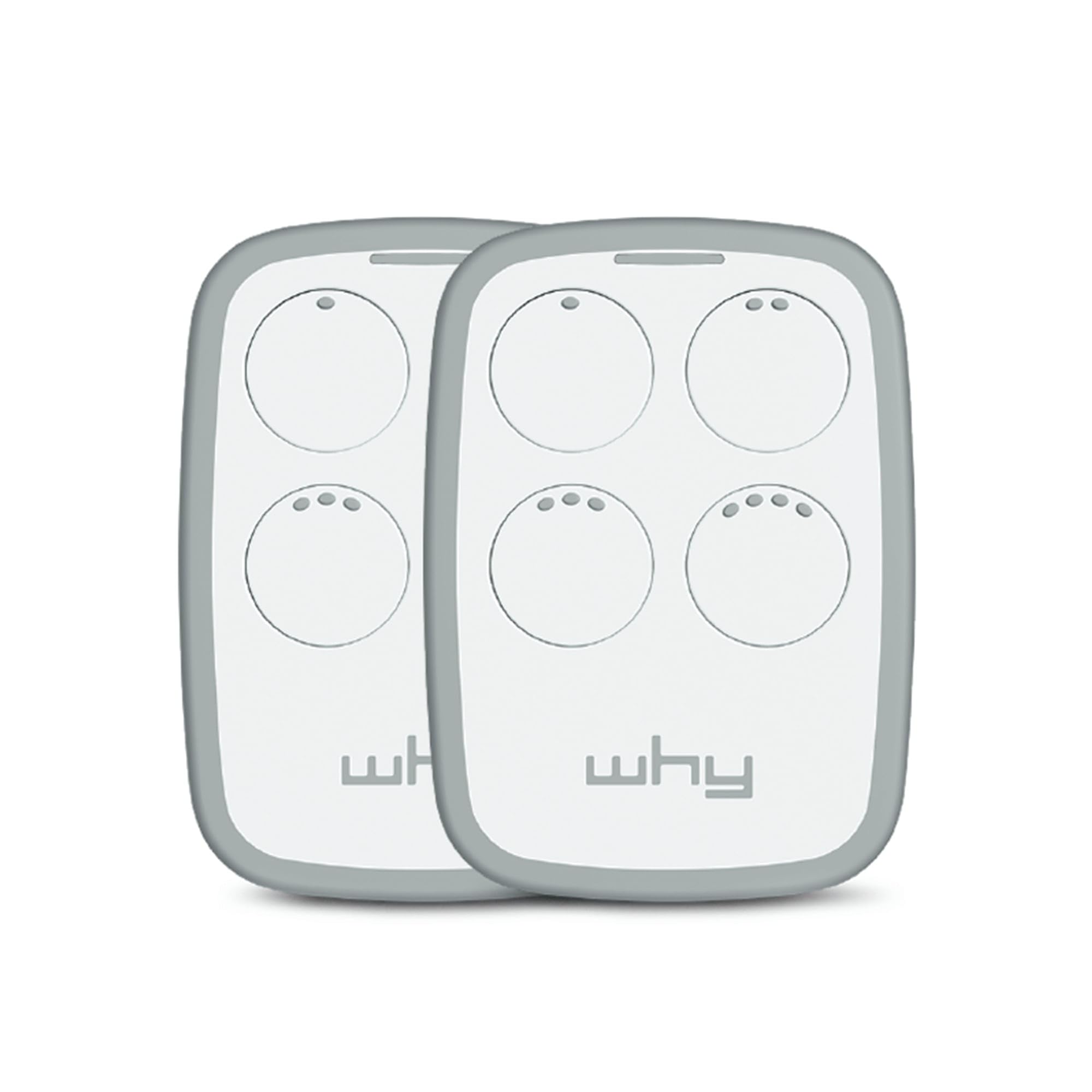 1Control WHY, Universal 4-key Remote Control, for Opening Gates and Garage doors Remotely Controlled, Copies up to 750 Rolling Code Remote Controls, Controls up to 4 entrances, White, Made in Italy