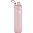Takeya Actives Water Bottle with Spout Lid - Bottle with Double Stainless Steel Insulation - Dishwasher Safe & BPA-Free - Bottle with Spout Lid & Removable Bumper - 24 oz, Blush