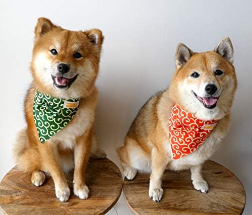 Kawaii Shiba Co Karakusa Japanese Shiba Inu Dog Bandana With Adjustable Collar