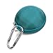 Case Star Dark / Deep Green Earphone handsfree headset HARD EVA Case - Clamshell/MESH Style with Zipper Enclosure, Inner Pocket, and Durable Exterior + Silver Climbing Carabiner With Case star cellphone bag