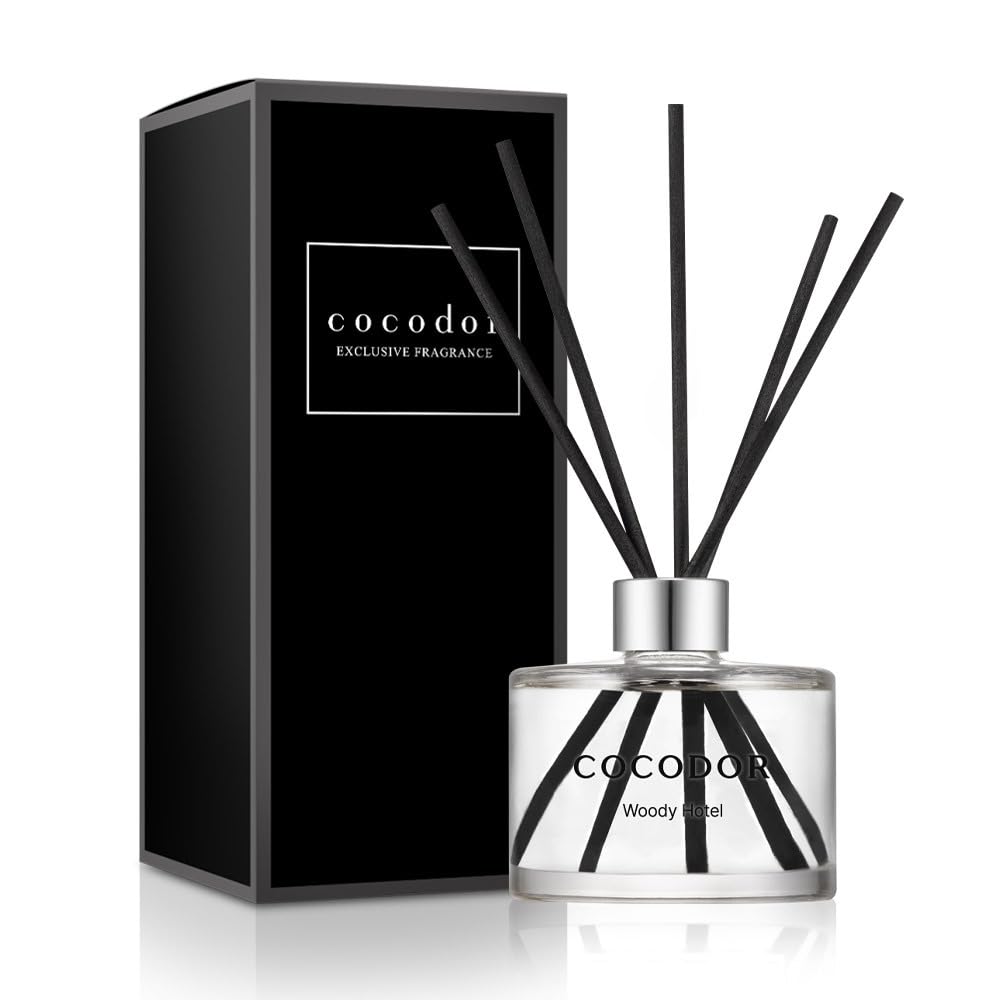 Photo 1 of COCODOR Signature Reed Diffuser Set/Woody Hotel / 6.7oz /1 Pack/Home Fragrance Diffuser, Oil Scent Diffuser for Bathroom Shelf Décor