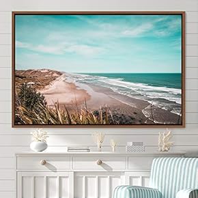 signwin Framed Canvas Wall Art Coastal Freedom Aerial...