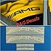 R&G AMG CURVE High Temp Brake Caliper Decal Sticker Set of 4 (White)