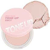 I'M MEME Compact - Tone-up Pact | Korean Pressed Setting Powder for Pink Blur Effect, with Calamine, Makeup Powder, Translucent Compact, Finishing Powder, Oil Control Face, Teen Girl Gifts, 0.35 Oz