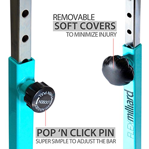 Milliard Professional Gymnastics Kip Bar Height Adjustable, Bright Teal