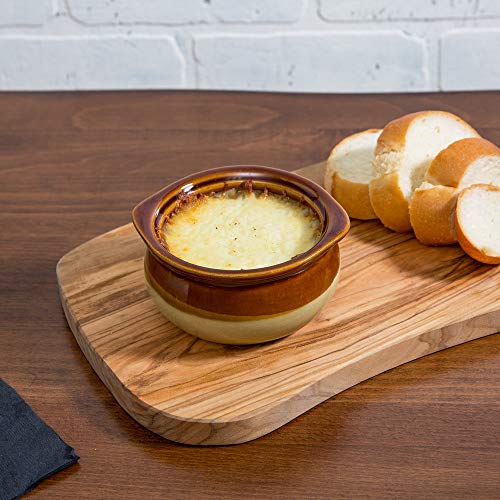 French Onion Soup Crocks, Porcelain Ceramic Soup Bowls, 12 Ounces -Set of 4-